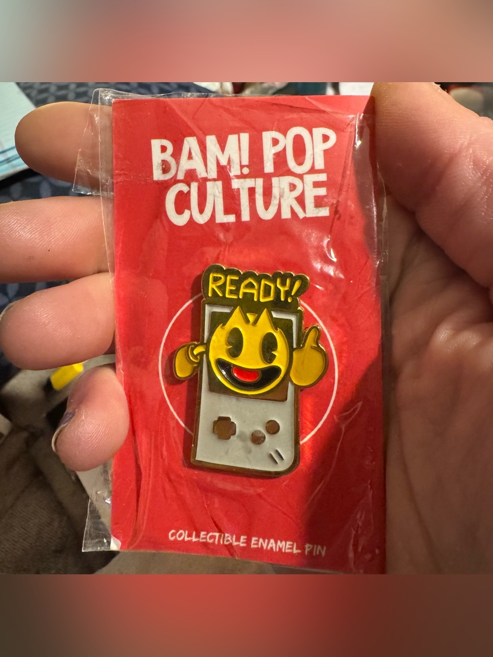Yellow Pac-Man Gameboy Enamel Pin - Ready!